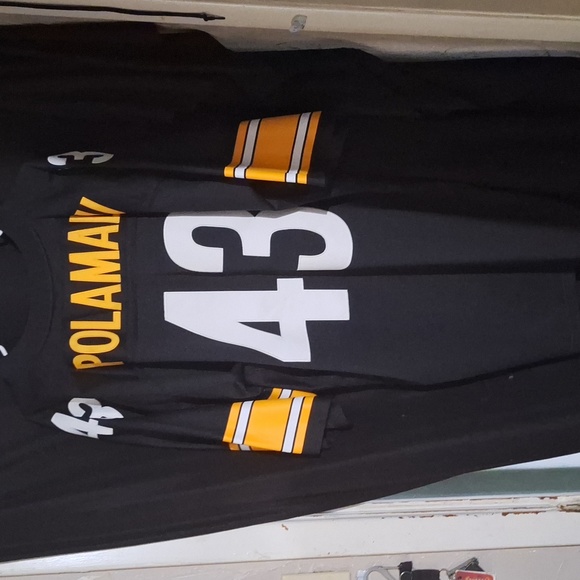 MITCHELL AND NESS TROY POLAMALU #43 PITTSBURGH STEELERS JERSEY - Picture 2 of 4